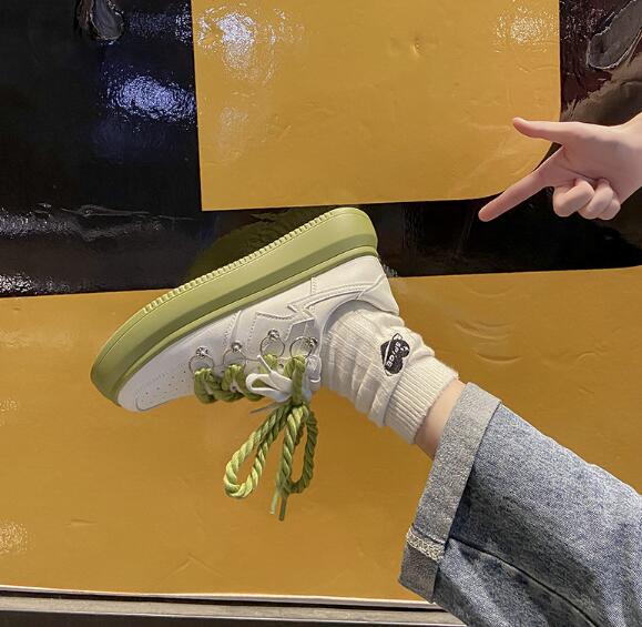 厚底 スニーカー ロープ 韓国 ストリート 原宿系 オルチャン ダンス K-POP 靴 衣装 レディース HIPHOP Y2K 