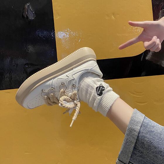 厚底 スニーカー ロープ 韓国 ストリート 原宿系 オルチャン ダンス K-POP 靴 衣装 レディース HIPHOP Y2K 