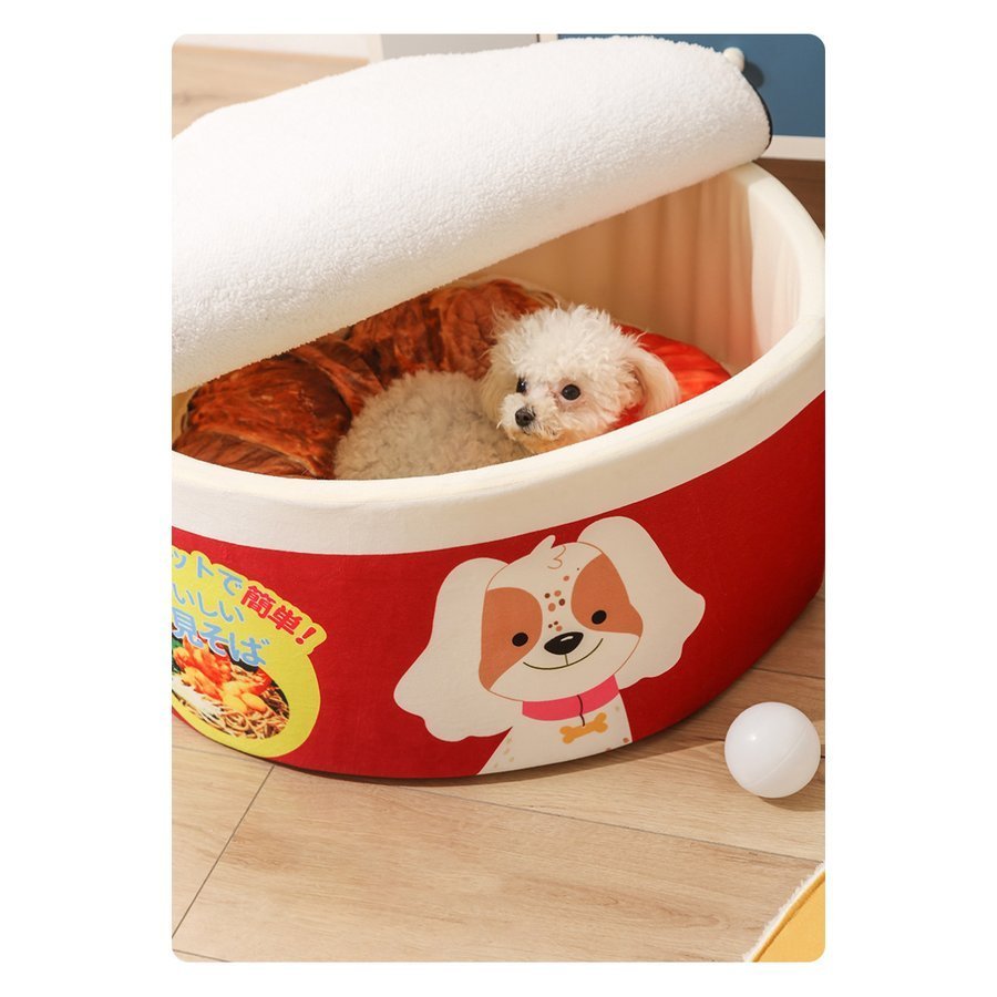 4~13KG ペットハウス カップ麺ベッド ペット用ベッド インスタント うどん 猫 うどん カップ型 犬 そば おもしろペットハウス 寝床 かわいい お昼寝ベッド 