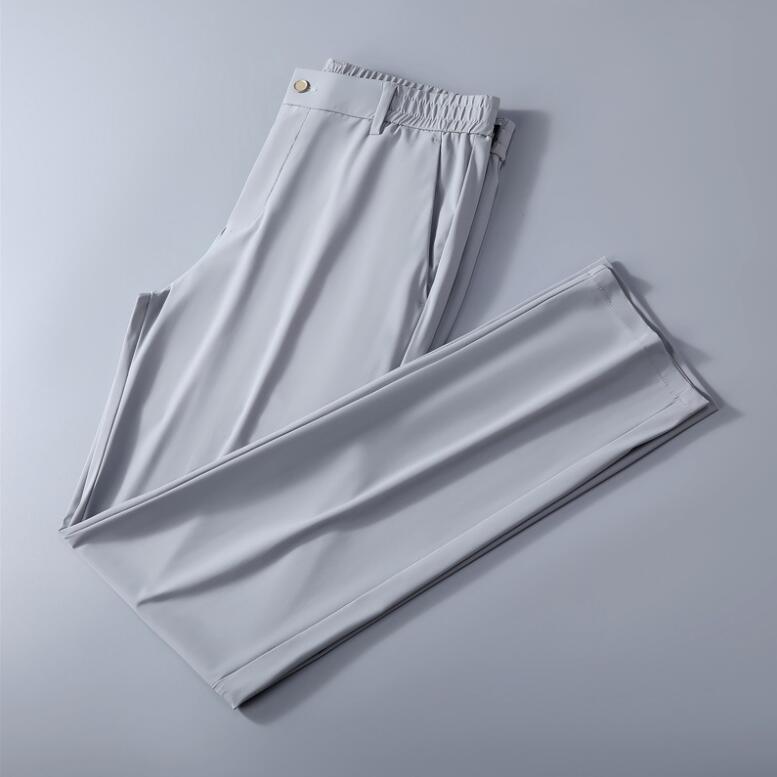 ２９?４０インチ スーツパンツ メンズロック丈パンツ ビジネスパンツ 夏の薄手垂感高弾性ストレートパンツ速乾長ズボンメンズカジュアルパンツ ボ  