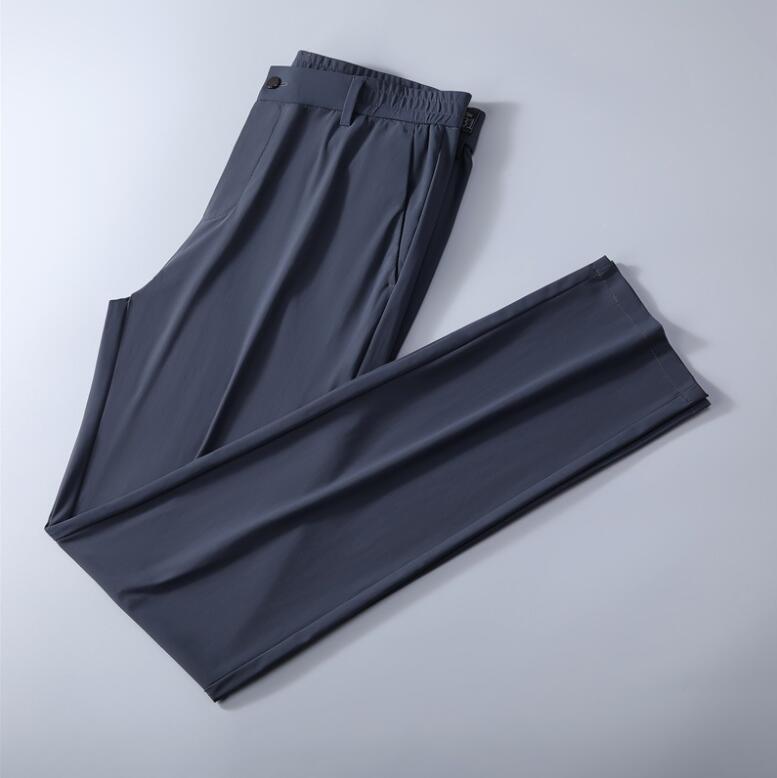 ２９?４０インチ スーツパンツ メンズロック丈パンツ ビジネスパンツ 夏の薄手垂感高弾性ストレートパンツ速乾長ズボンメンズカジュアルパンツ ボ  
