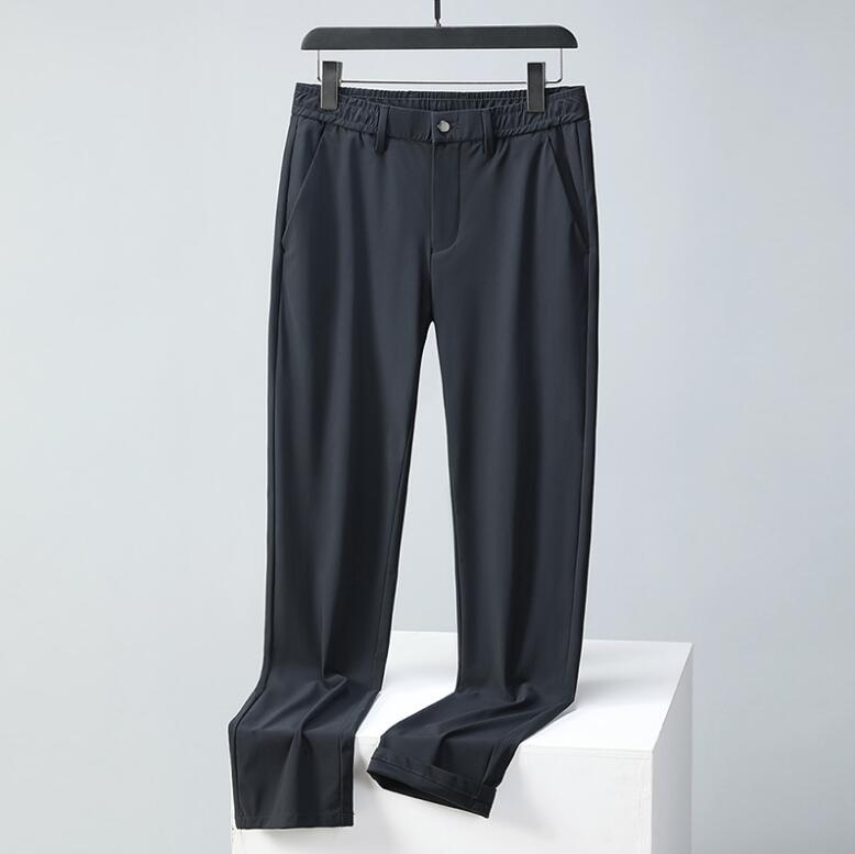 ２９?４０インチ スーツパンツ メンズロック丈パンツ ビジネスパンツ 夏の薄手垂感高弾性ストレートパンツ速乾長ズボンメンズカジュアルパンツ ボ  