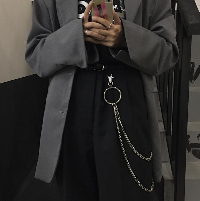 2連 ウォレットチェーン ベルトチェーン 韓国 ストリート HIPHOP K-POP パンク 原宿系 6ACC-200 ダンス 衣装 レディース 