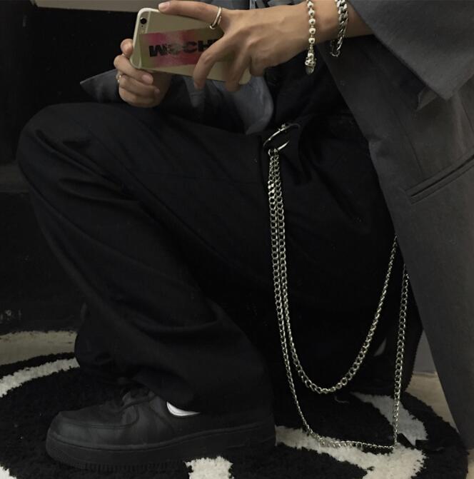 2連 ウォレットチェーン ベルトチェーン 韓国 ストリート HIPHOP K-POP パンク 原宿系 6ACC-200 ダンス 衣装 レディース 