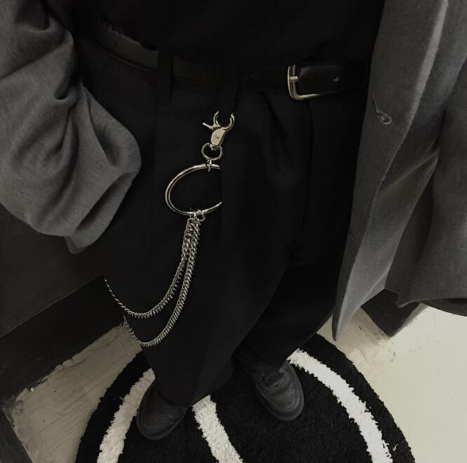 2連 ウォレットチェーン ベルトチェーン 韓国 ストリート HIPHOP K-POP パンク 原宿系 6ACC-200 ダンス 衣装 レディース 