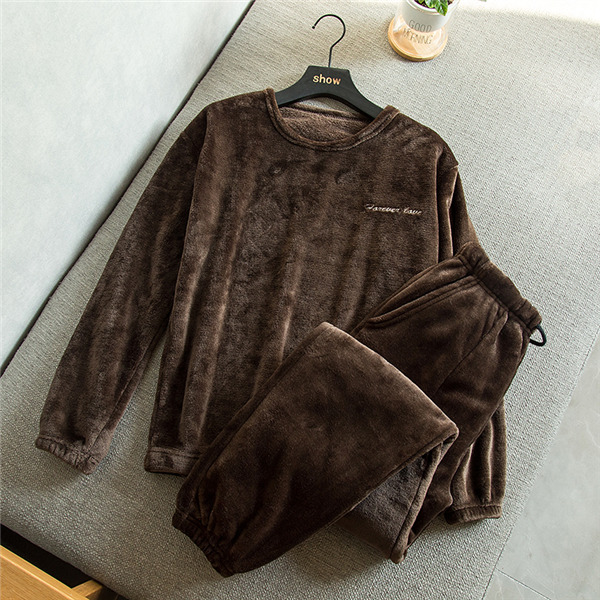 厚手 パジャマ メンズ もこもこ 上下セット あったか 寝巻き 裏起毛 ルームウェア 長袖 ふわふわ 部屋着 男性用 冬 ズボン セットアップ 秋 