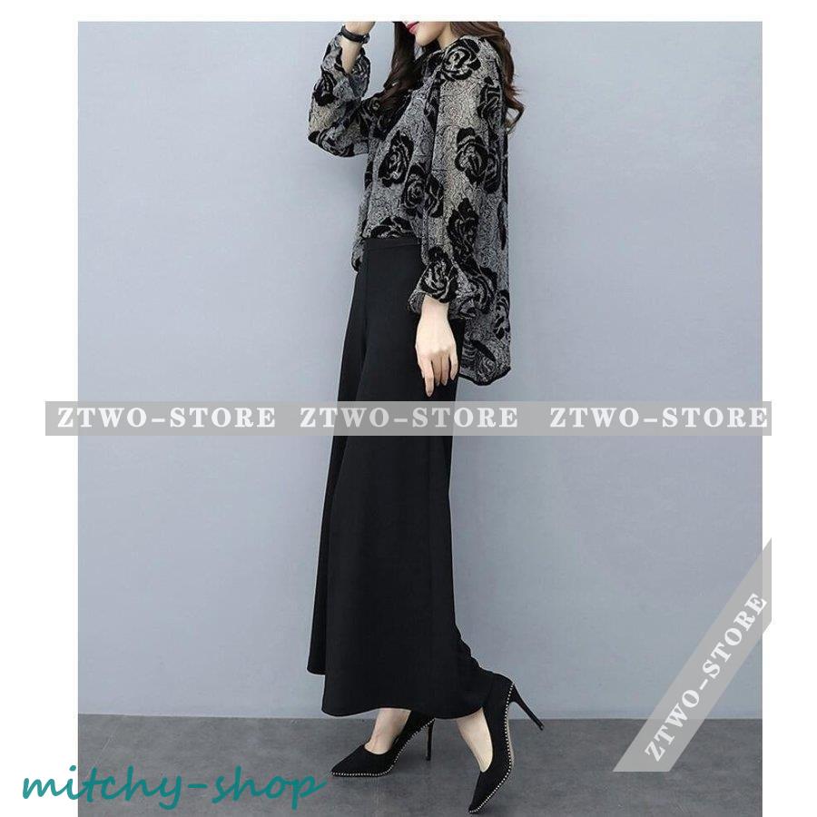 セットアップ レディース ワイドパンツ 着痩せ パンツドレス 結婚式 入学式 ガウチョパンツ パーティードレス 大きいサイズ 上品 おしゃれ 卒業式 通勤 春秋夏 