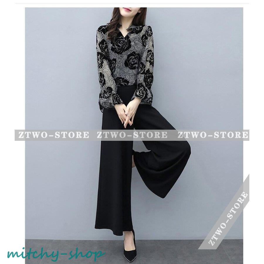 セットアップ レディース ワイドパンツ 着痩せ パンツドレス 結婚式 入学式 ガウチョパンツ パーティードレス 大きいサイズ 上品 おしゃれ 卒業式 通勤 春秋夏 