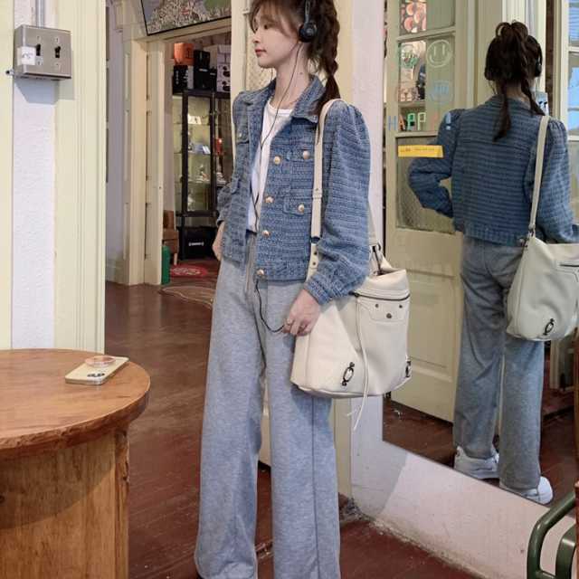 アウター デニム ジャケット デニムジャケット ジャカードデニム レディース キレセク 長袖 ミディアムジャケット ライトアウター 羽織 襟付き 