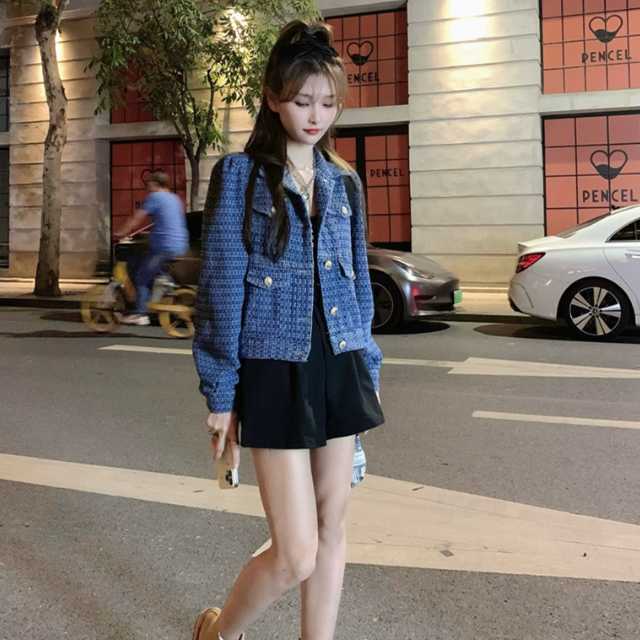 アウター デニム ジャケット デニムジャケット ジャカードデニム レディース キレセク 長袖 ミディアムジャケット ライトアウター 羽織 襟付き 