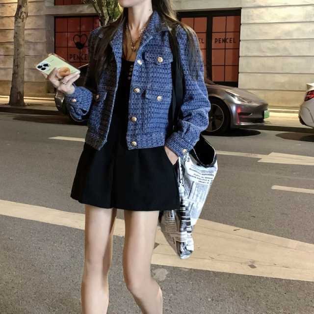 アウター デニム ジャケット デニムジャケット ジャカードデニム レディース キレセク 長袖 ミディアムジャケット ライトアウター 羽織 襟付き 