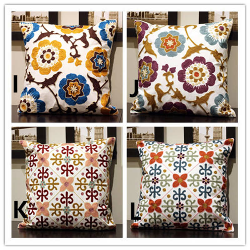 お取り寄せ商品 ソファー 背もたれ クッションカバー 45CM×45CM 枕カバー まくらカバー 刺 ピローケース 抱き枕カバー クッションカバー ししゅう 花柄 