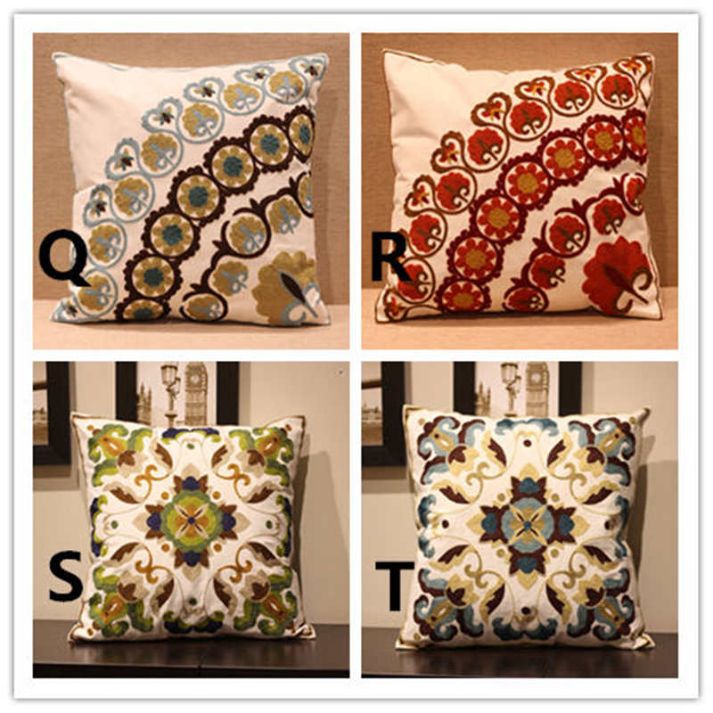 お取り寄せ商品 ソファー 背もたれ クッションカバー 45CM×45CM 枕カバー まくらカバー 刺 ピローケース 抱き枕カバー クッションカバー ししゅう 花柄 