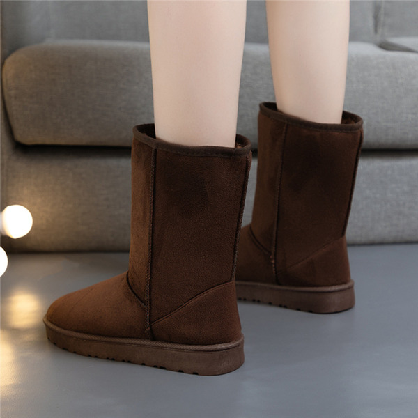 スノーブーツ ムートンブーツ フラット レディース ショート 冬靴 裏起毛 スエード もこもこ ファー 防寒 ファー ブーツ 内ボア 