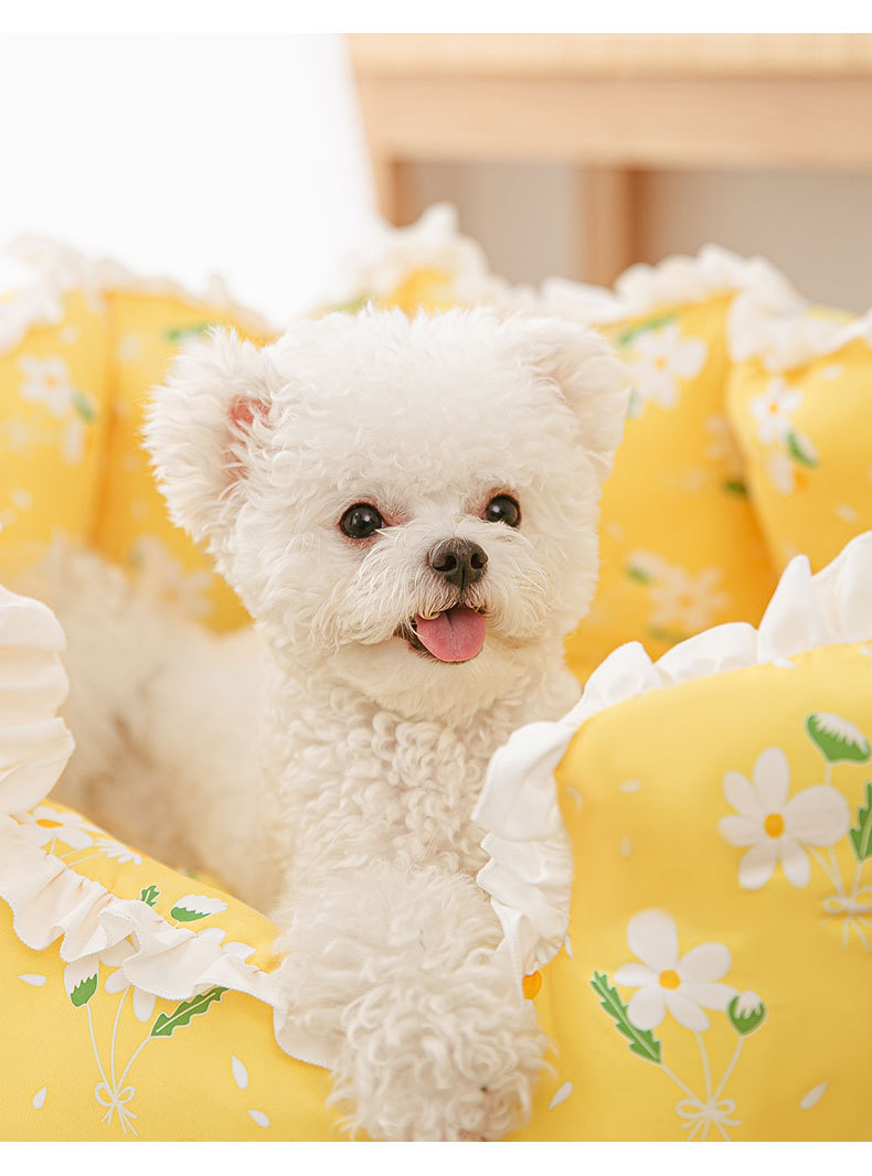 犬猫 ペットベッド 花柄 小型 クッション 犬用 ペットソファ 春夏秋冬 猫ベッド 肌触り抜群 猫用 洗える 四季適用 かわいい 滑り止め 犬ベッド キャットハウス 