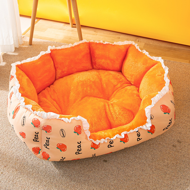犬猫 ペットベッド 花柄 小型 クッション 犬用 ペットソファ 春夏秋冬 猫ベッド 肌触り抜群 猫用 洗える 四季適用 かわいい 滑り止め 犬ベッド キャットハウス 