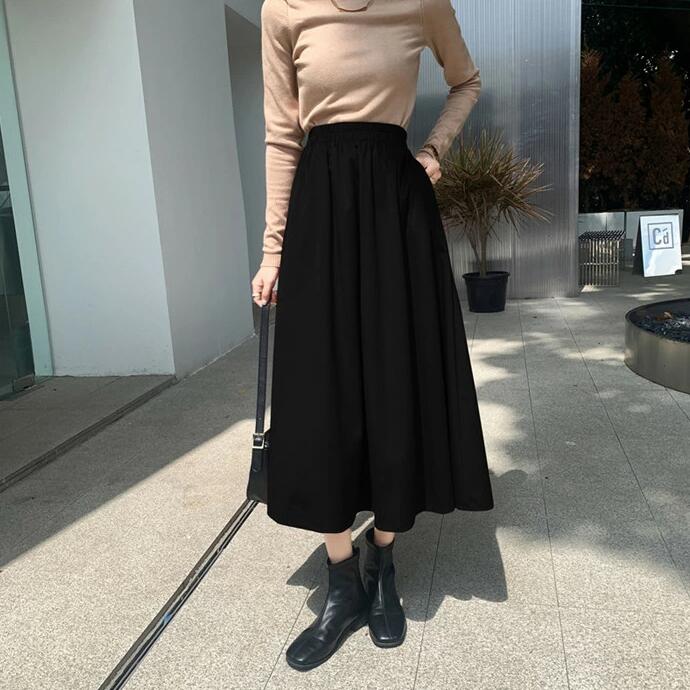 ロングスカート 秋冬 コーデュロイ 黒 レディース 大きいサイズ フレアスカート 暖かい ミディ丈 秋物 ゆるスカート 冬 フAラインスカート 秋 