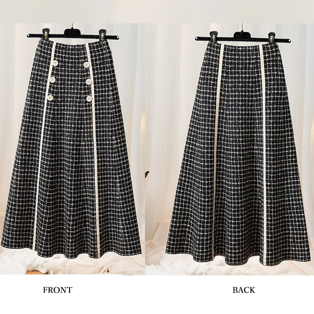 フレアスカートニットスカートハイウエスト  