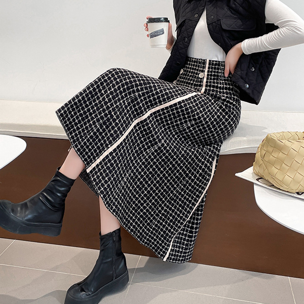 フレアスカートニットスカートハイウエスト  