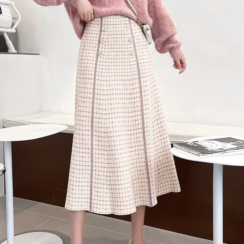 フレアスカートニットスカートハイウエスト  