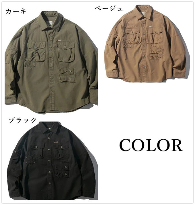 シャツジャケット メンズ ワークシャツ カジュアルシャツ ミリタリーシャツ 長袖 ビジネス かっこいい ファッション アウター 秋服 無地 大人春服 お洒落 