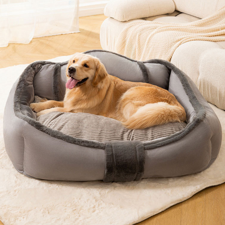 ペットベッド 大型犬 犬ベッド 猫ベッド ペットベッド クッションベッド 洗濯可能 秋 冬 猫 小型犬 大きいサイズ 四季通用 柔らかい ソファ ベッド 多頭飼い 