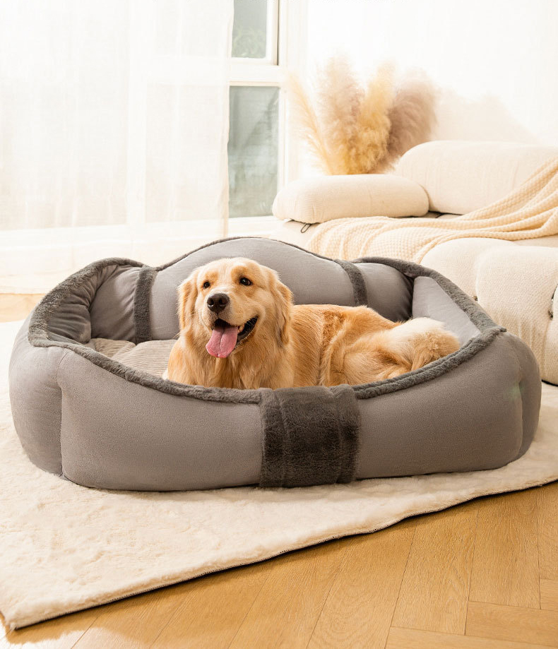 ペットベッド 大型犬 犬ベッド 猫ベッド ペットベッド クッションベッド 洗濯可能 秋 冬 猫 小型犬 大きいサイズ 四季通用 柔らかい ソファ ベッド 多頭飼い 