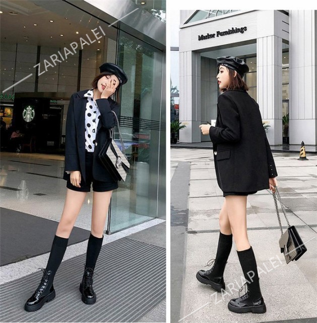 ロングブーツ レディース ブーツ 4CM 筒周り ゆったり ロング ブーツ 大きい 大きいサイズ キャメル 黒 履き口 黒 太め ゆったり ヒール 