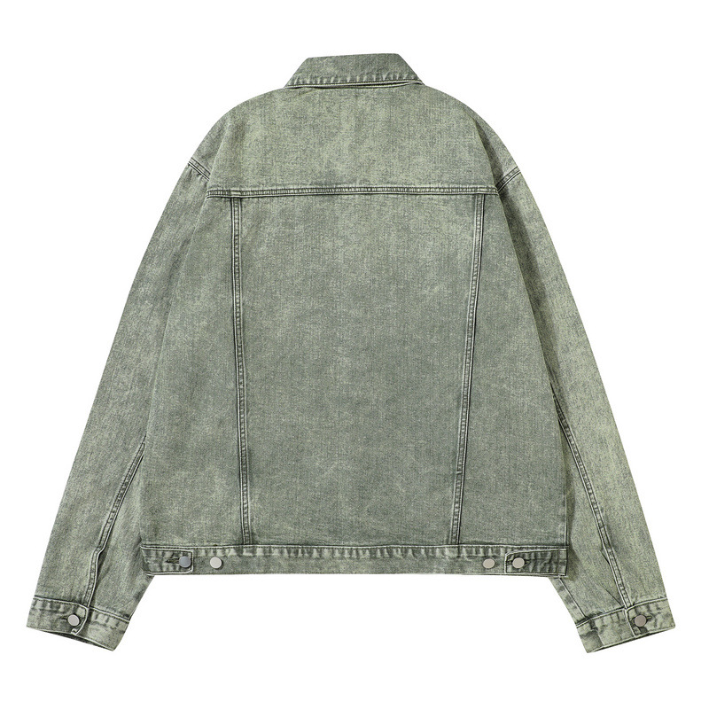 ケミカルウォッシュ デニム ジャケット ジージャン 韓国 ストリート 原宿系 ダンス衣装 HIPHOP レディース Y2K 