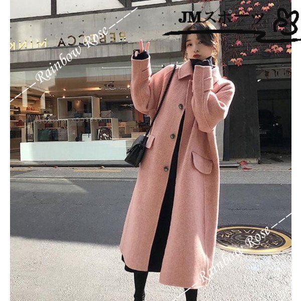 チェスターコート レディース 大きいサイズ 秋冬 ロング丈 アウター 通勤 体型カバー 通学 着痩せ 2色 お洒落 