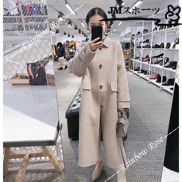 チェスターコート レディース 大きいサイズ 秋冬 ロング丈 アウター 通勤 体型カバー 通学 着痩せ 2色 お洒落 