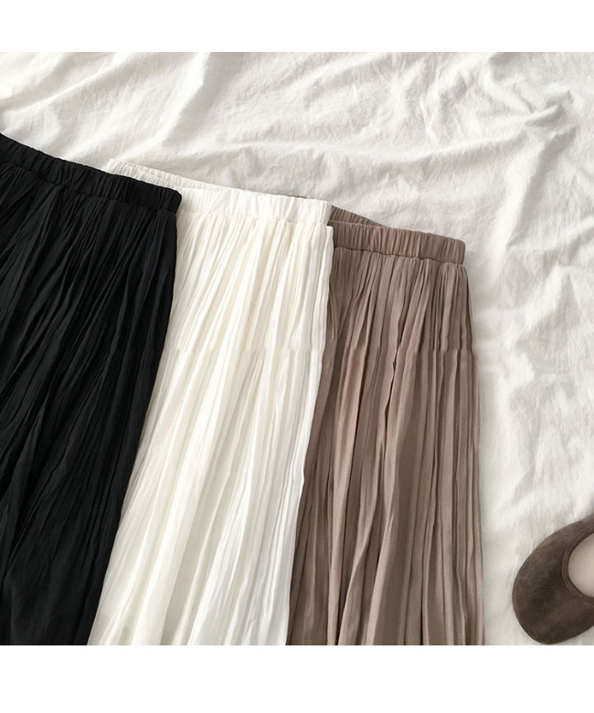 送料無料 プリーツスカート レディース ロングスカート Aライン ギャザースカート マキシ丈 ウエストゴム スカート サマースカート 裏地付き 夏 春秋 