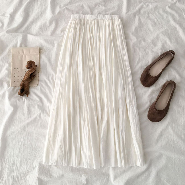 送料無料 プリーツスカート レディース ロングスカート Aライン ギャザースカート マキシ丈 ウエストゴム スカート サマースカート 裏地付き 夏 春秋 