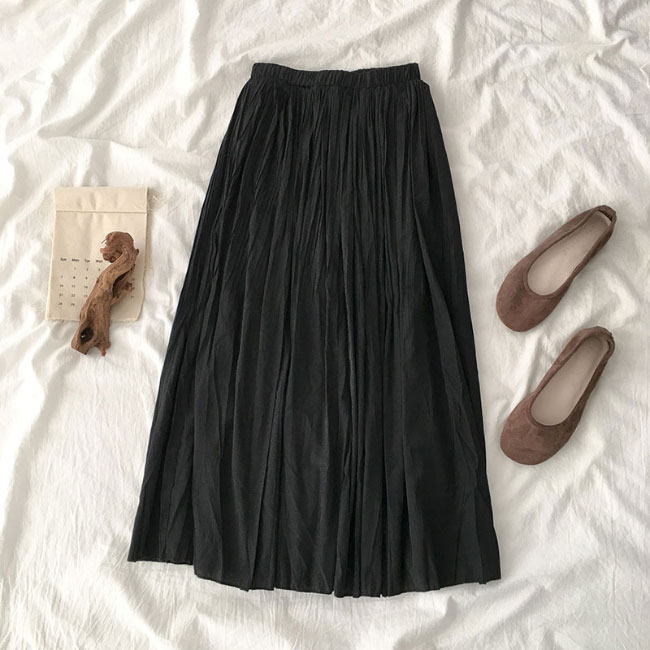 送料無料 プリーツスカート レディース ロングスカート Aライン ギャザースカート マキシ丈 ウエストゴム スカート サマースカート 裏地付き 夏 春秋 