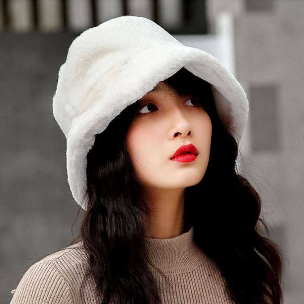 バケット ハット レディース 帽子 ファー ふわふわ 厚手 冬 暖かい 