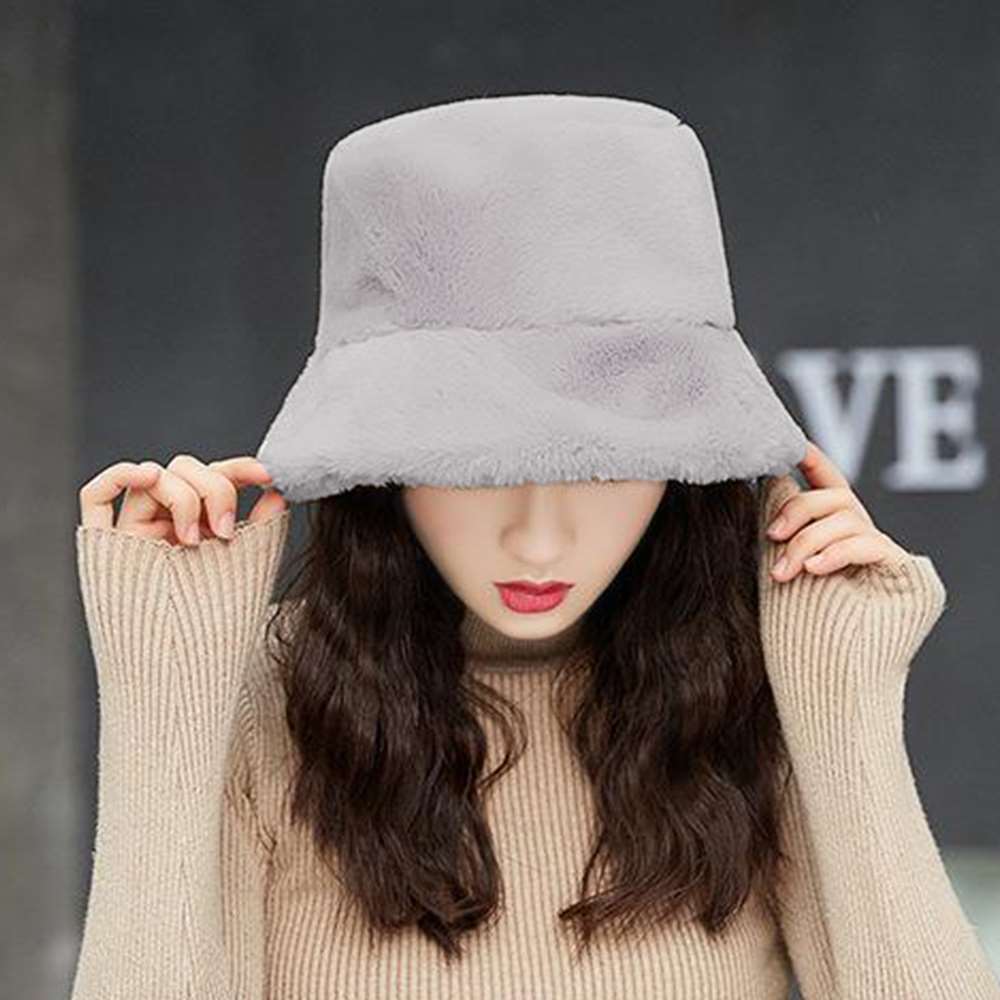 バケット ハット レディース 帽子 ファー ふわふわ 厚手 冬 暖かい 