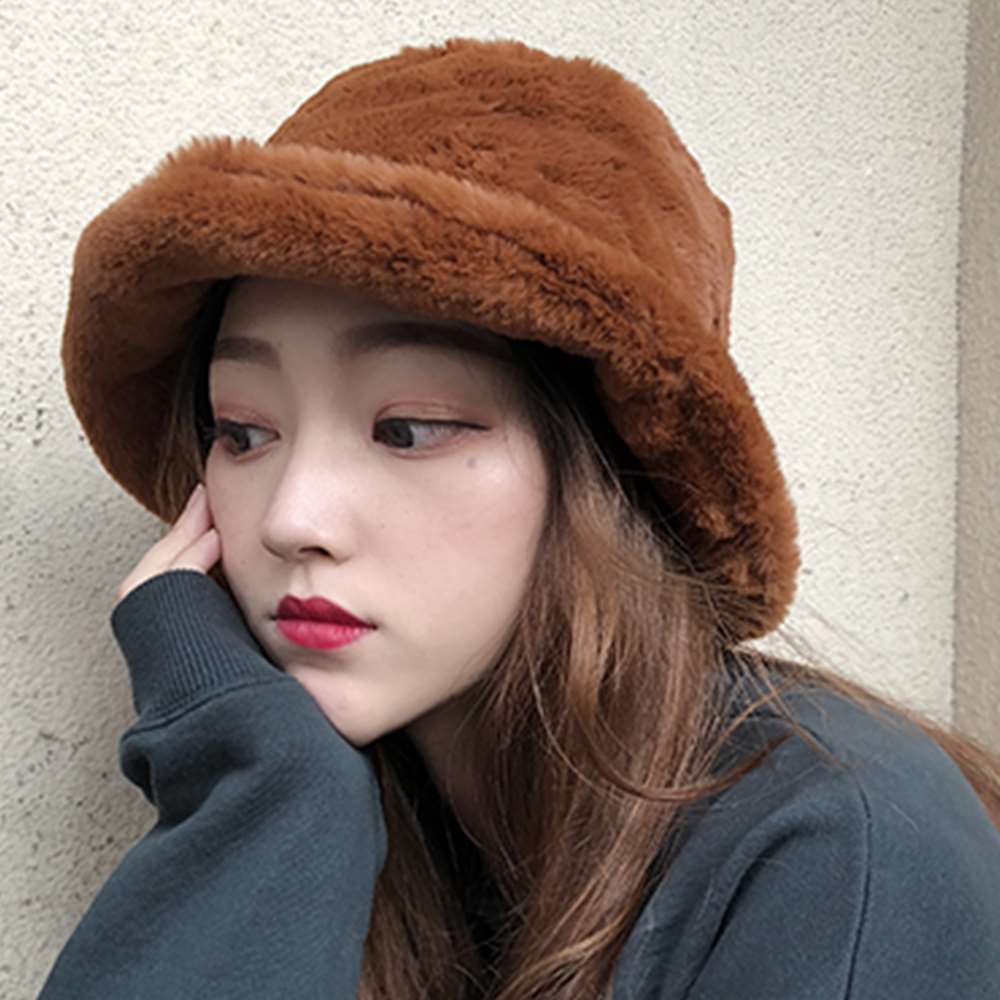 バケット ハット レディース 帽子 ファー ふわふわ 厚手 冬 暖かい 