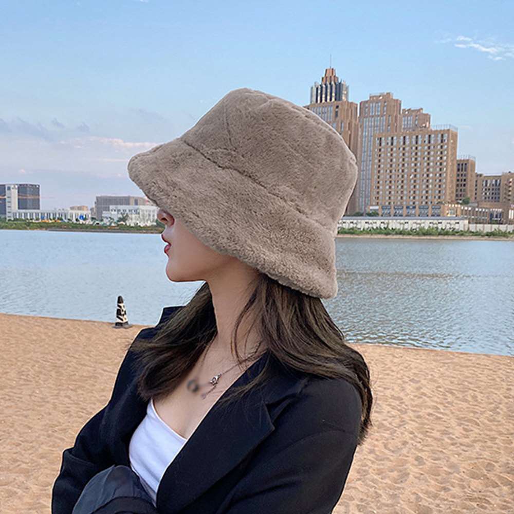 バケット ハット レディース 帽子 ファー ふわふわ 厚手 冬 暖かい 