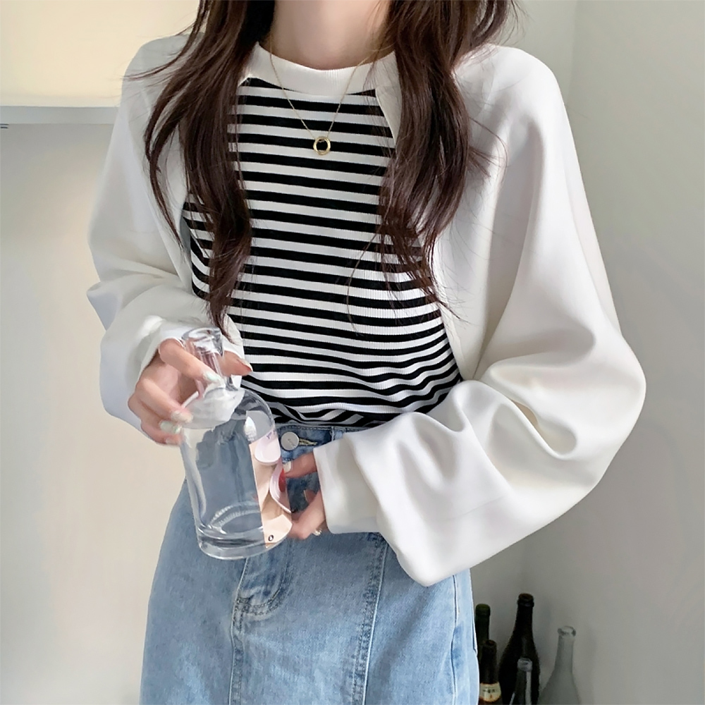 レイヤード スウェット レディース 長袖  