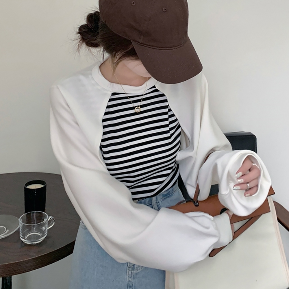 レイヤード スウェット レディース 長袖  