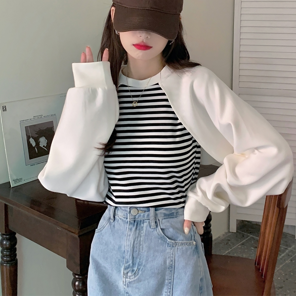 レイヤード スウェット レディース 長袖  