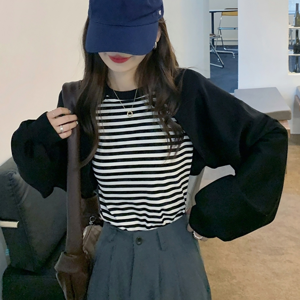 レイヤード スウェット レディース 長袖  