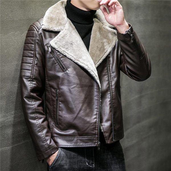 レザージャケット 革ジャン メンズ ブルゾン 裏起毛 アウターバイク ライダースジャケット 冬 着痩せ 開襟 テーラードジャケット 防風 秋冬 暖かい 