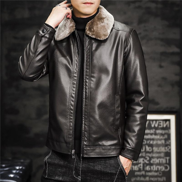 レザージャケット 革ジャン メンズ ブルゾン 裏起毛 アウターバイク ライダースジャケット 冬 着痩せ 開襟 テーラードジャケット 防風 秋冬 暖かい 