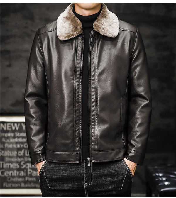 レザージャケット 革ジャン メンズ ブルゾン 裏起毛 アウターバイク ライダースジャケット 冬 着痩せ 開襟 テーラードジャケット 防風 秋冬 暖かい 