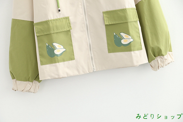 アウター ジャケット アボカド バイ長袖 森ガール レディース  