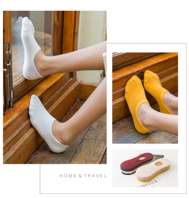 ソックス 靴下レディース 秋冬 無地 リブ おしゃれ くるぶし フットカバー 綿  送料無料 滑り止め スニーカー 脱げない 薄手 