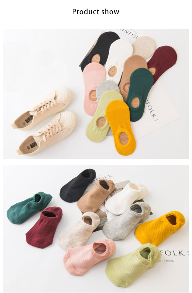 ソックス 靴下レディース 秋冬 無地 リブ おしゃれ くるぶし フットカバー 綿  送料無料 滑り止め スニーカー 脱げない 薄手 