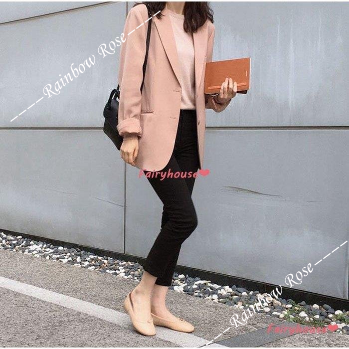 ブレザー スーツ 春服 レディース 40代 長袖テーラードジャケット 韓国風 オシャレスーツ 30代アウター オフィス ブレザー シンプル カジュアル 春コート 