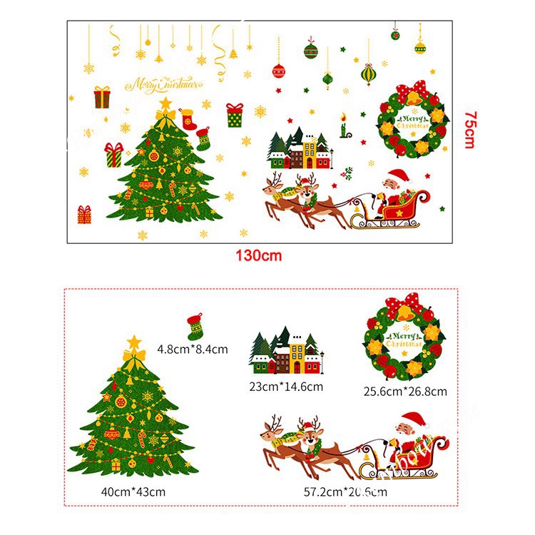 クリスマス 飾り 静電ステッカー 剥がせる 店舗飾り 雰囲気満 静電気シール MERRY 壁飾り CHRISTMAS 窓ステッカー 